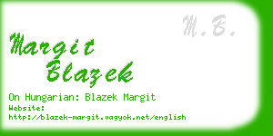 margit blazek business card